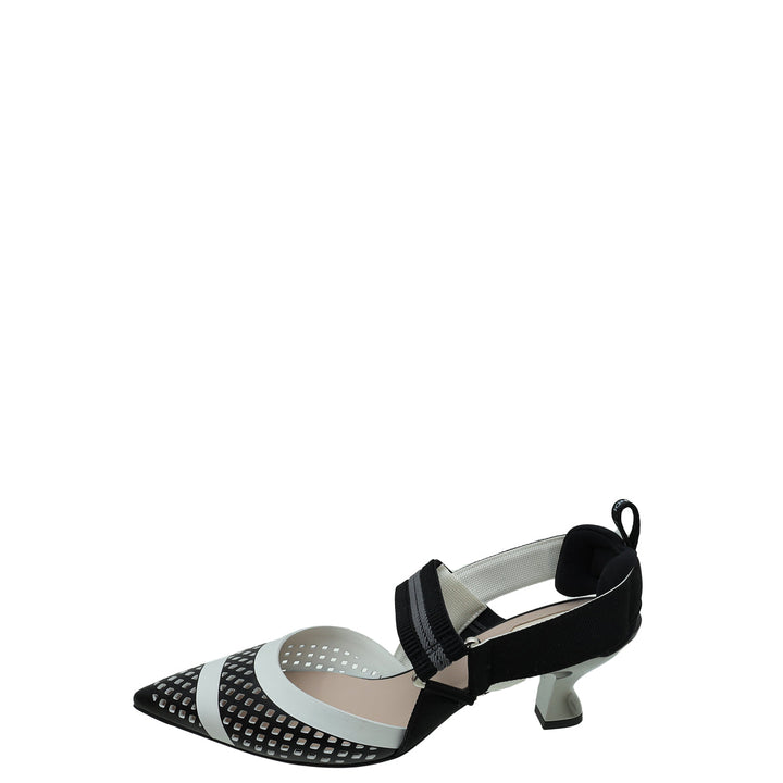 Fendi Bicolor Colibri Slingback 37.5