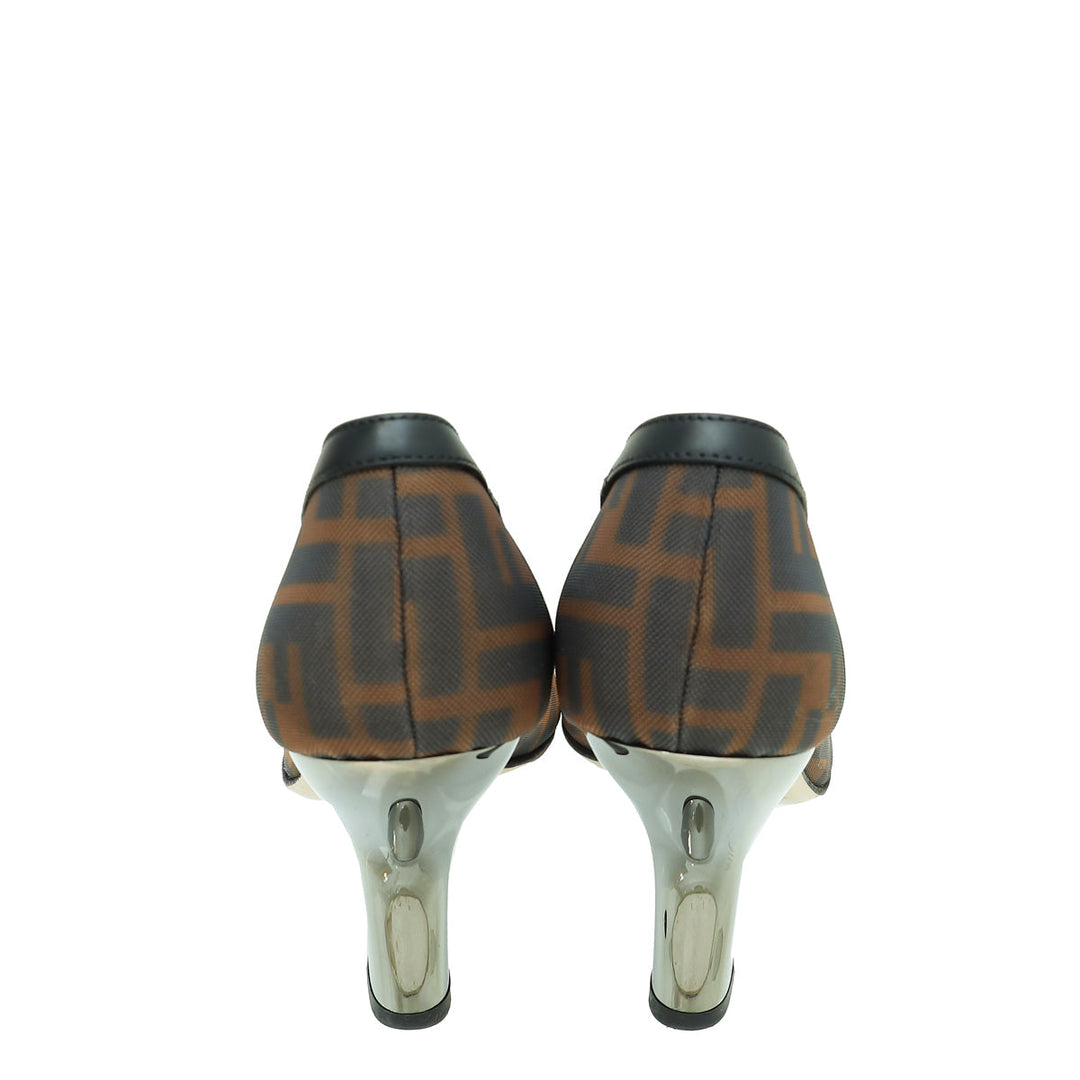 Fendi Bicolor Colibri Mesh Pumps 38