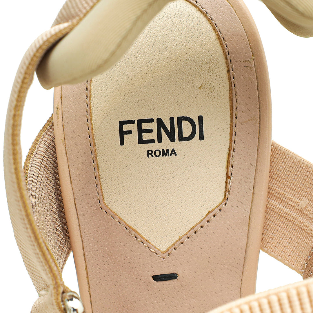 Fendi Bicolor Colibri Mesh Slingback Pumps 38