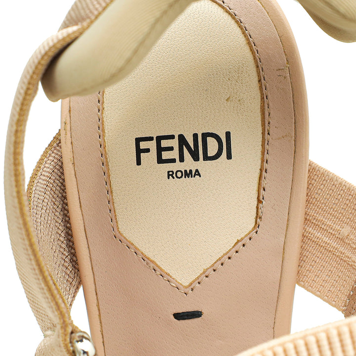 Fendi Bicolor Colibri Mesh Slingback Pumps 38