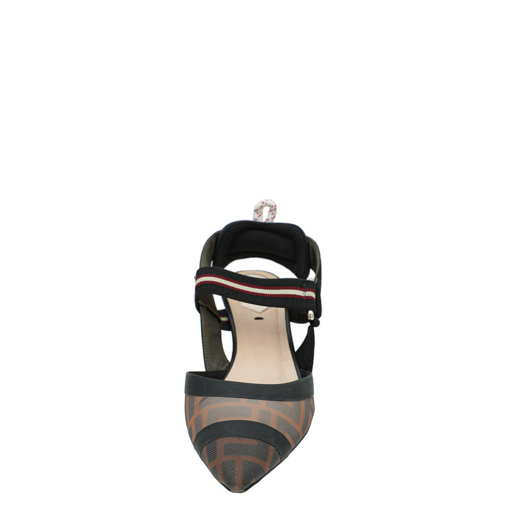 Fendi Colibri Mesh Slingback Pump 36