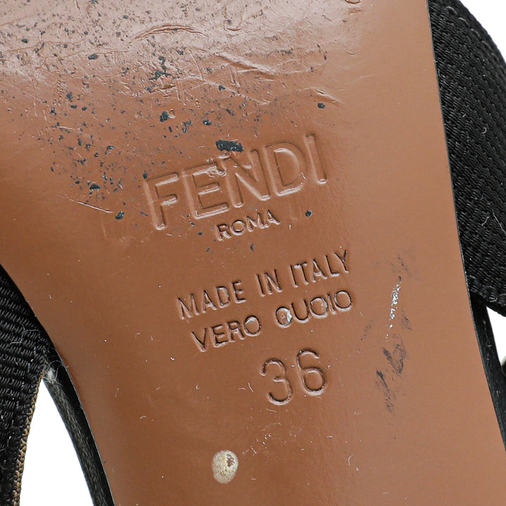Fendi Colibri Mesh Slingback Pump 36