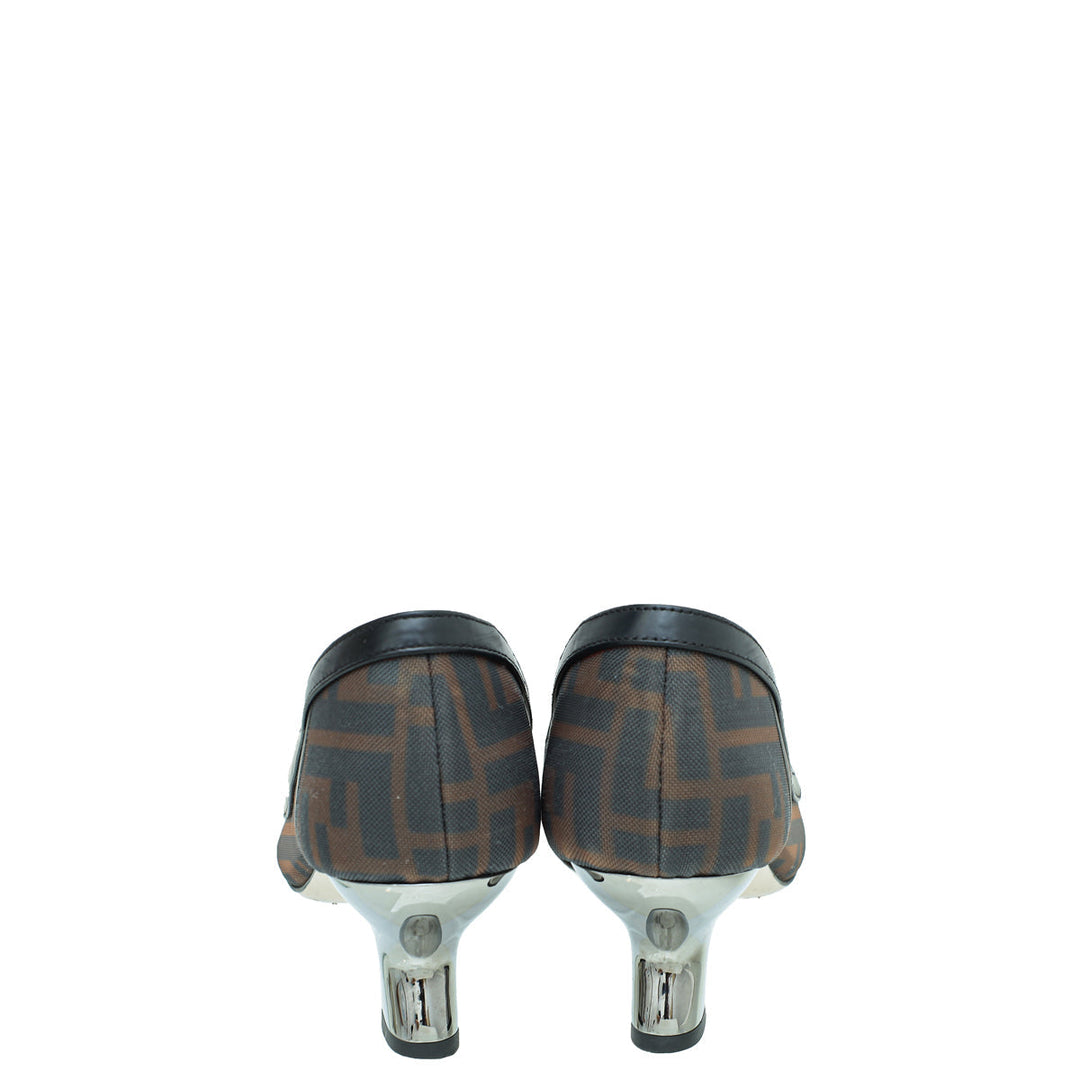 Fendi Bicolor Mesh Colibri Pumps 37