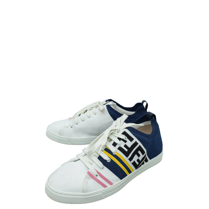 Fendi Multicolor Logo Stretch Knit Sneaker 5