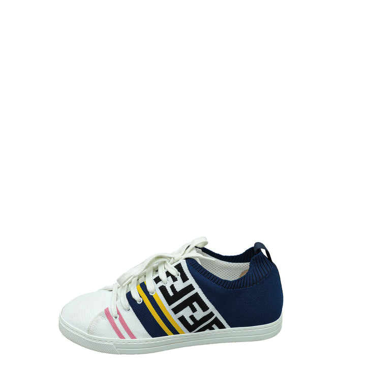 Fendi Multicolor Logo Stretch Knit Sneaker 5
