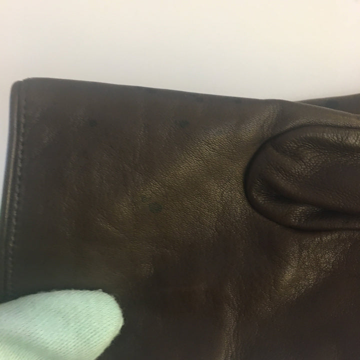 CHRISTIAN Dior Gloves in Brown Leather