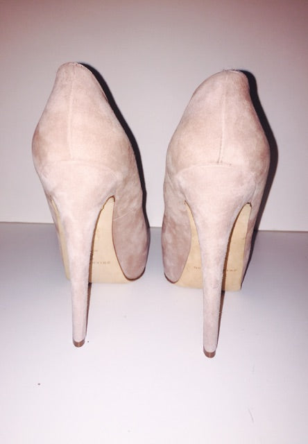 BRIAN ATWOOD Light Pink Suede Platform Pump Heels with Box Size 8 1/2