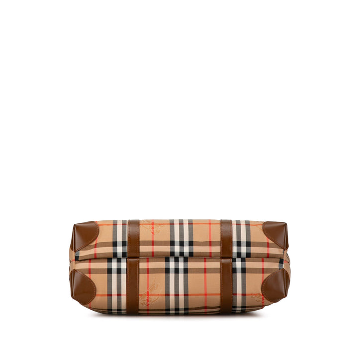 BURBERRY Haymarket Check Canvas Tote Tote Bag