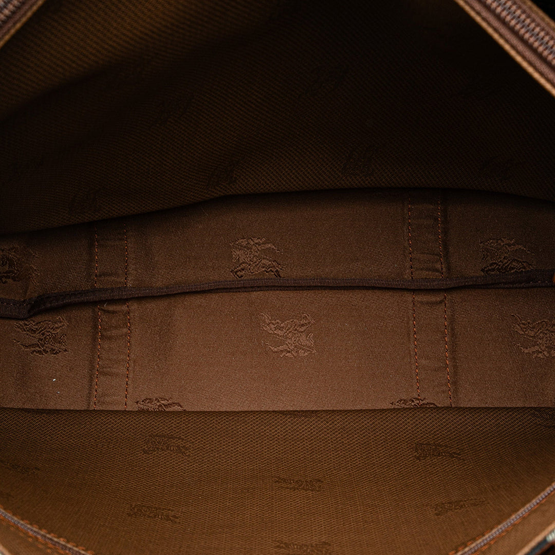 BURBERRY Haymarket Check Canvas Tote Tote Bag