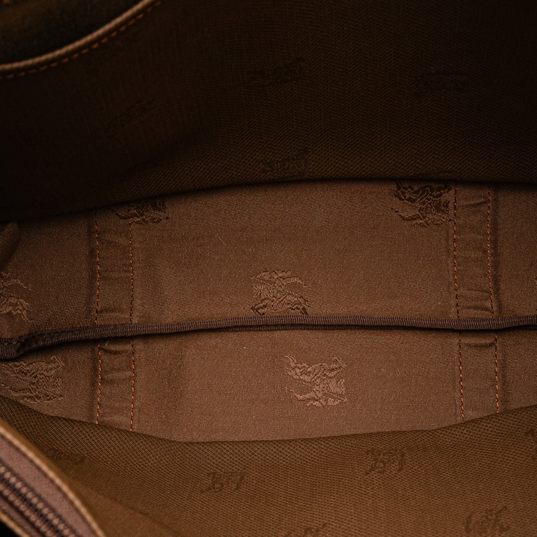 BURBERRY Haymarket Check Canvas Tote Tote Bag