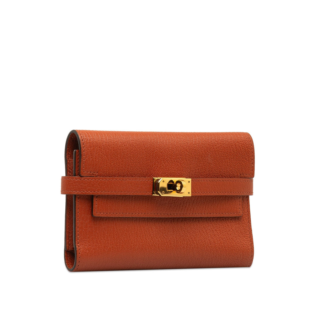 Top quality Hermes Chevre Classic Kelly Wallet Long Wallets