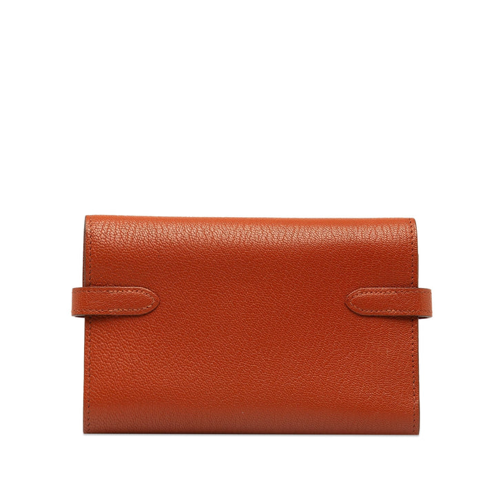 Top quality Hermes Chevre Classic Kelly Wallet Long Wallets
