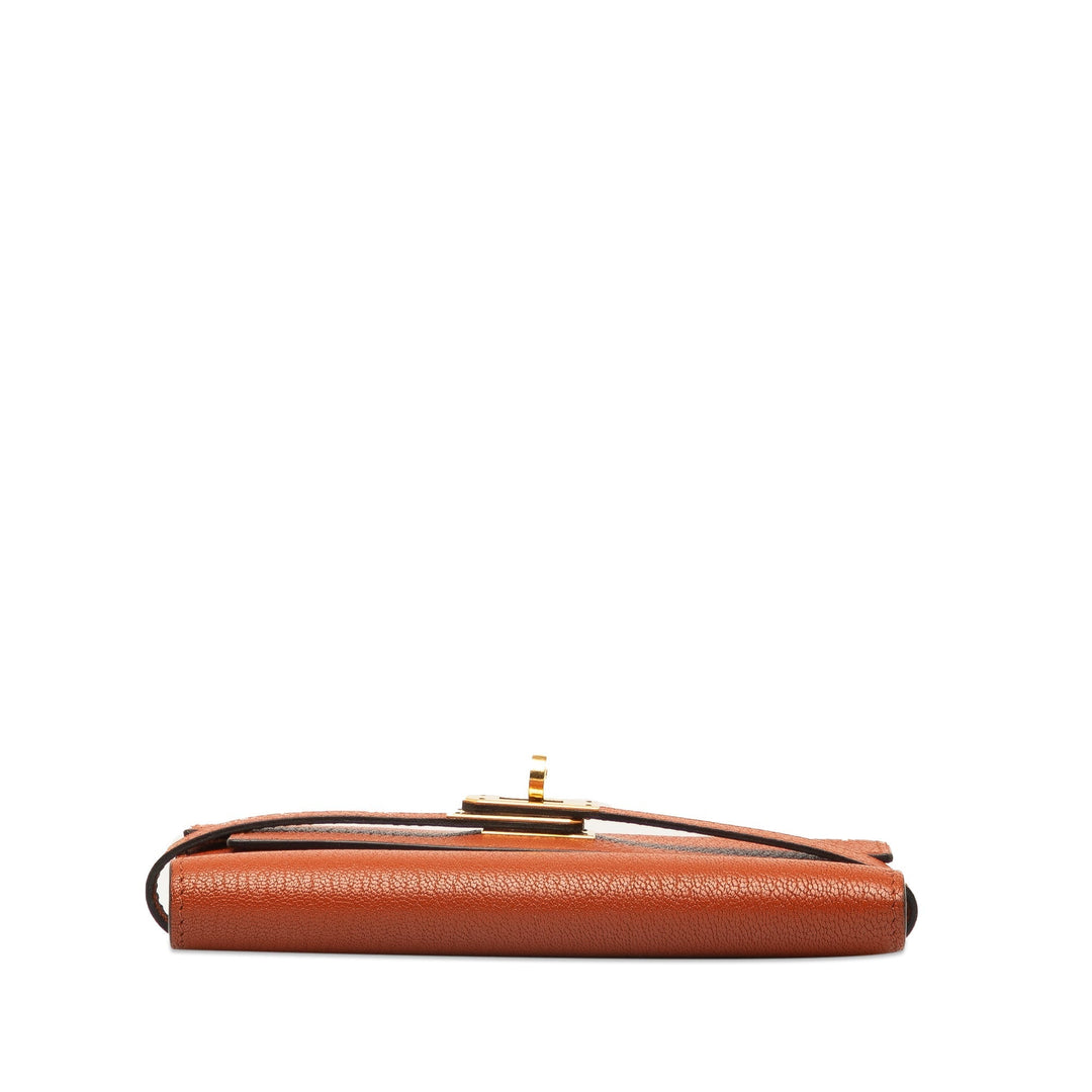 Top quality Hermes Chevre Classic Kelly Wallet Long Wallets