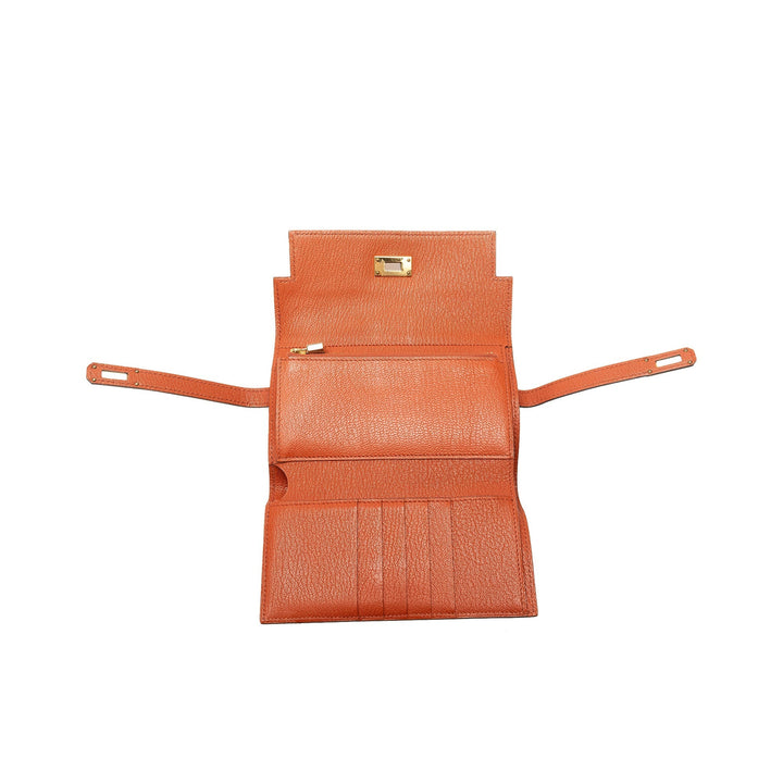 Top quality Hermes Chevre Classic Kelly Wallet Long Wallets