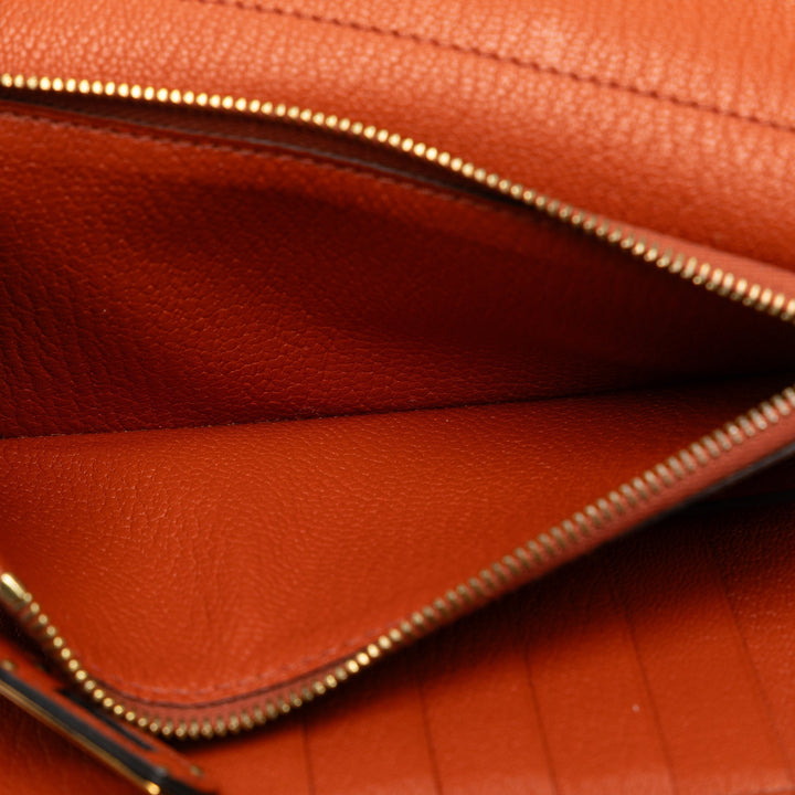 Top quality Hermes Chevre Classic Kelly Wallet Long Wallets