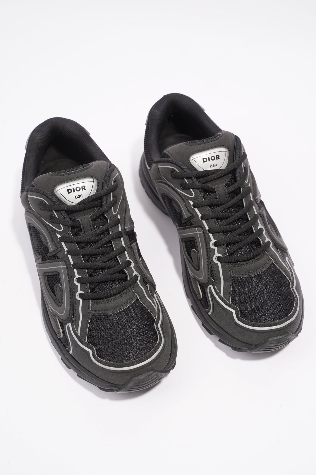 Christian Dior B30 Black / Silver Mesh EU 43 UK 9