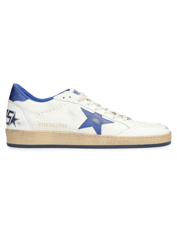 WHITE/METALLIC BLUE BALLSTAR SNEAKERS