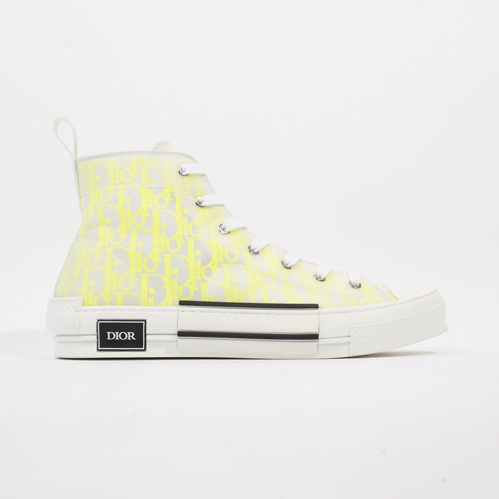 Christian Dior B23 White / Neon Yellow Canvas EU 46 UK 12