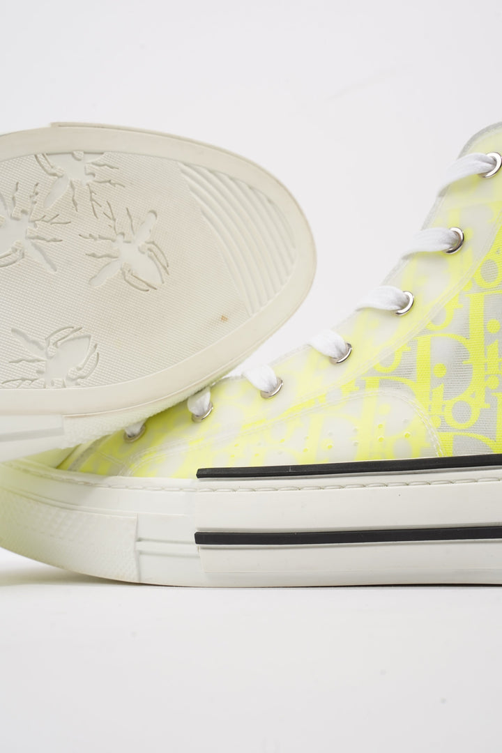 Christian Dior B23 White / Neon Yellow Canvas EU 46 UK 12