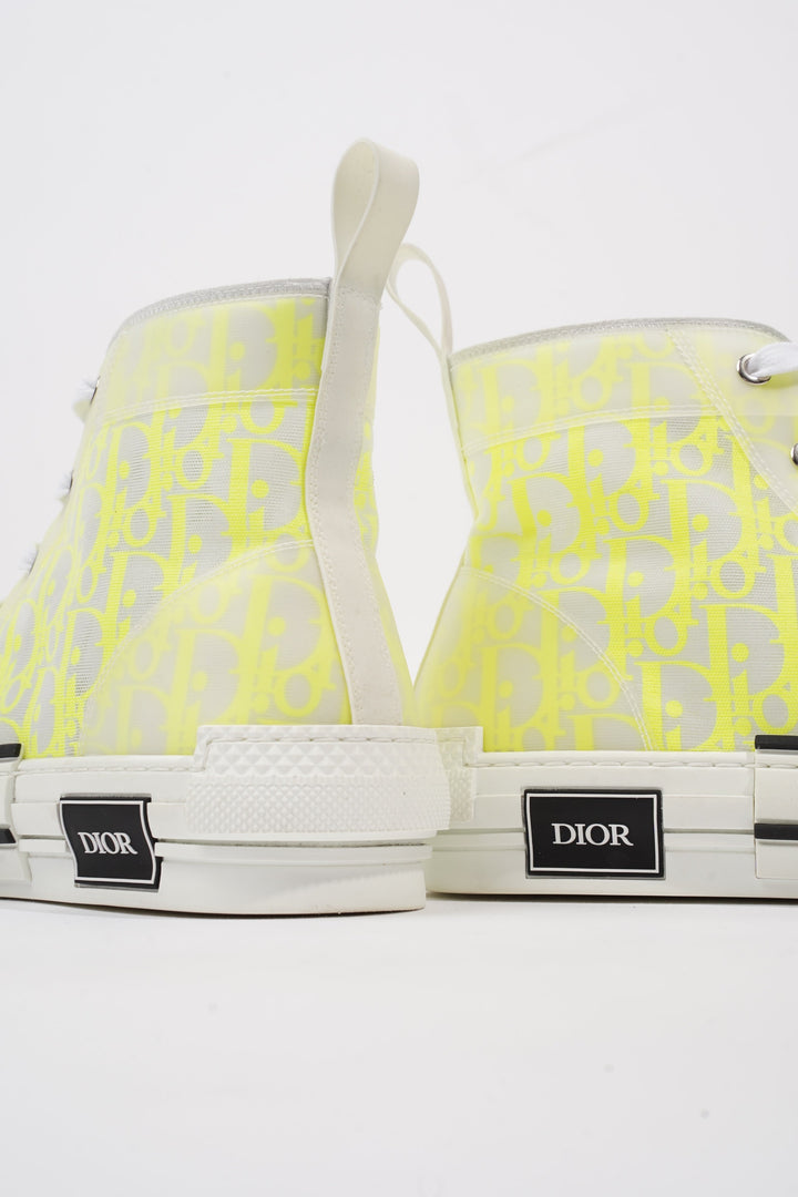 Christian Dior B23 White / Neon Yellow Canvas EU 46 UK 12