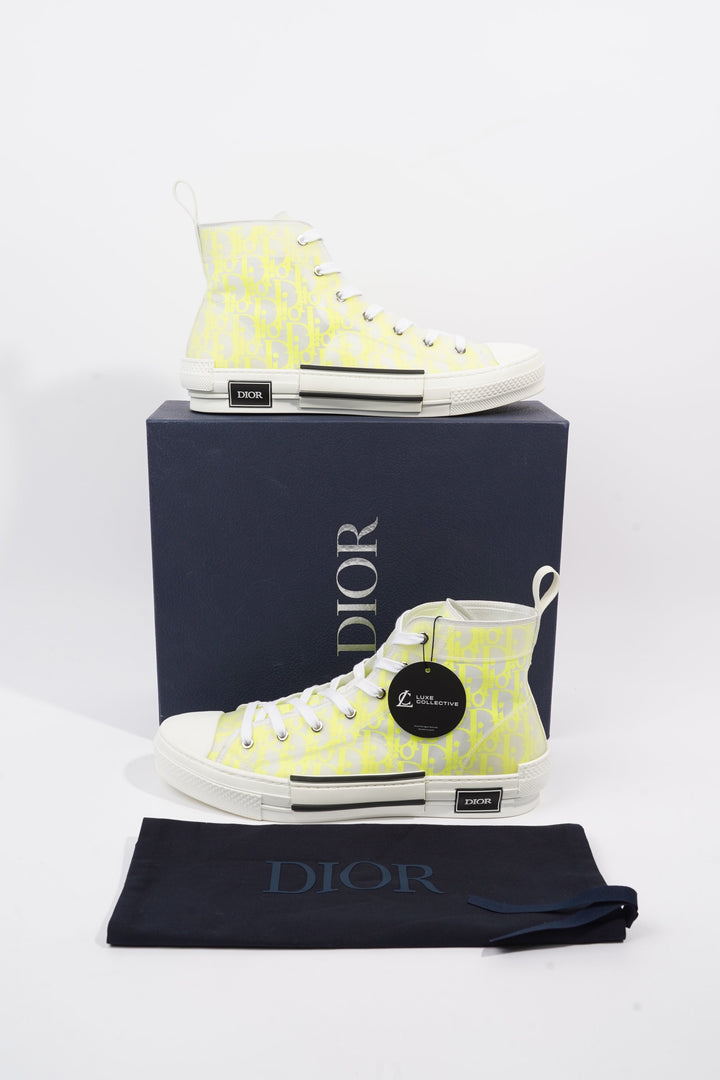 Christian Dior B23 White / Neon Yellow Canvas EU 46 UK 12