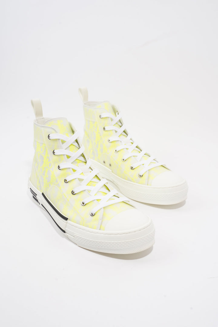 Christian Dior B23 White / Neon Yellow Canvas EU 46 UK 12