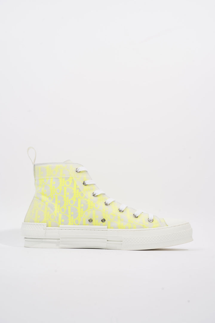 Christian Dior B23 White / Neon Yellow Canvas EU 46 UK 12