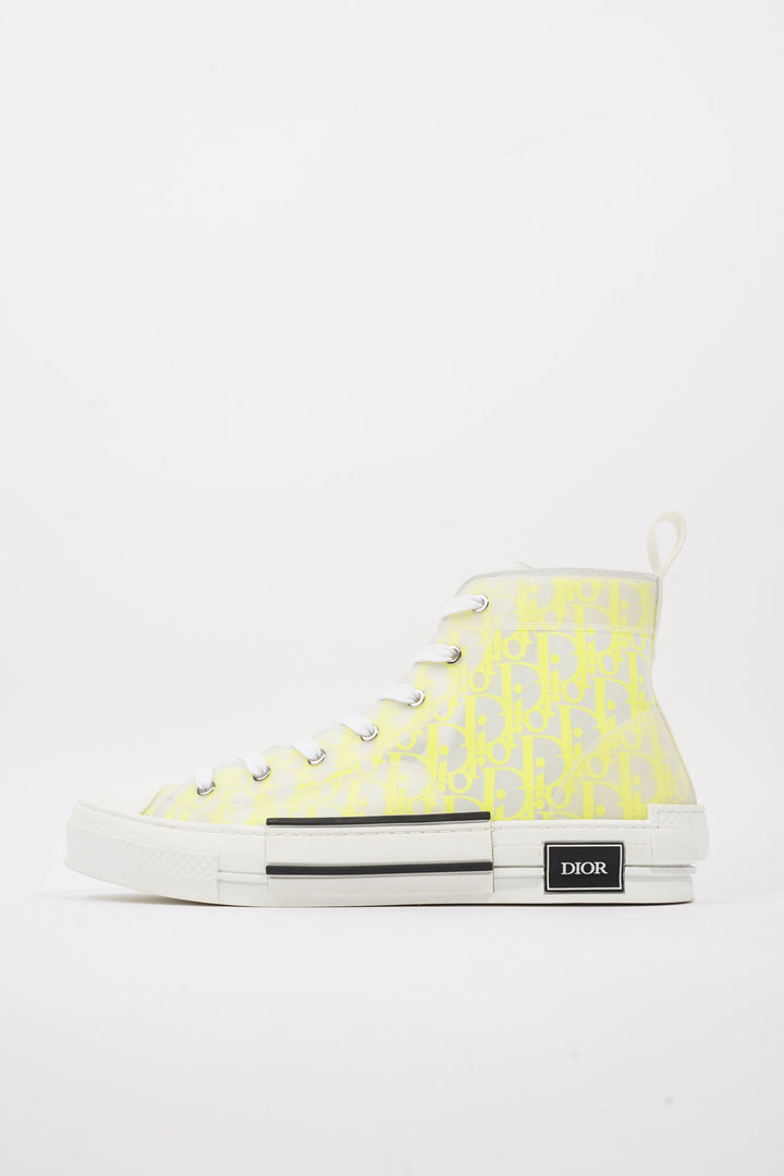 Christian Dior B23 White / Neon Yellow Canvas EU 46 UK 12