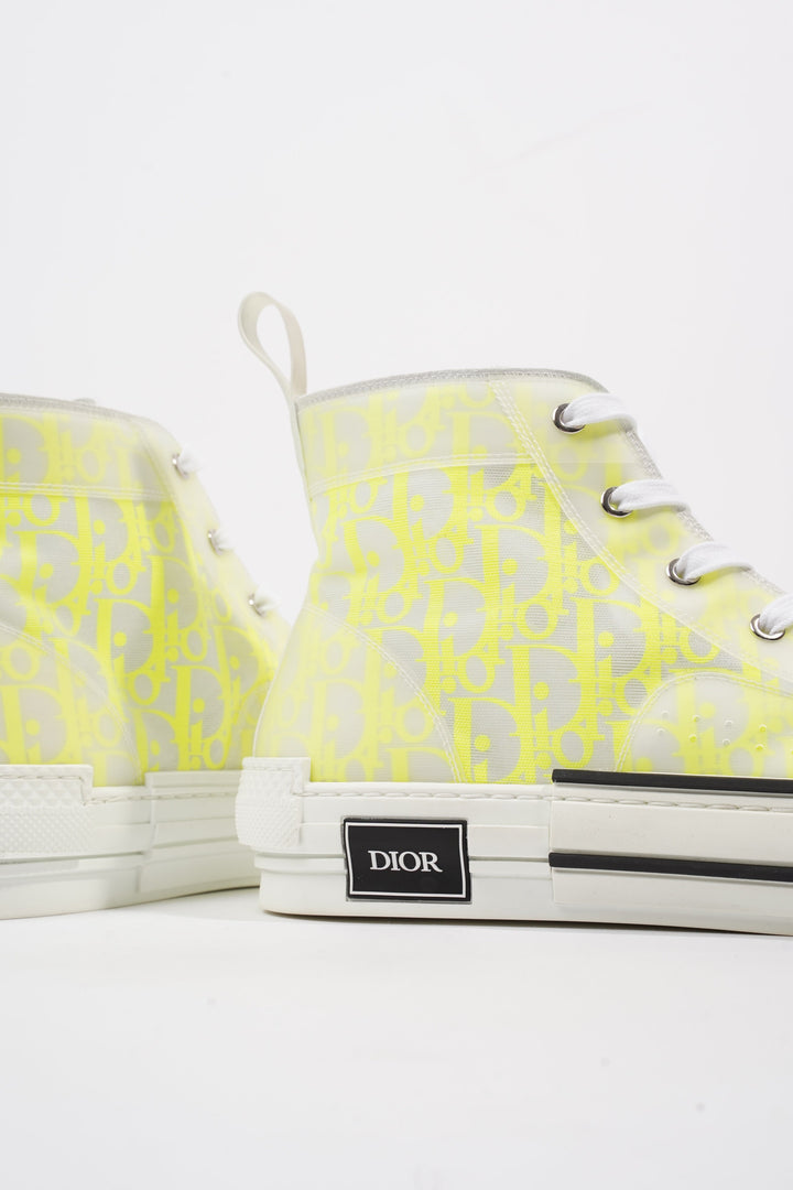 Christian Dior B23 White / Neon Yellow Canvas EU 46 UK 12