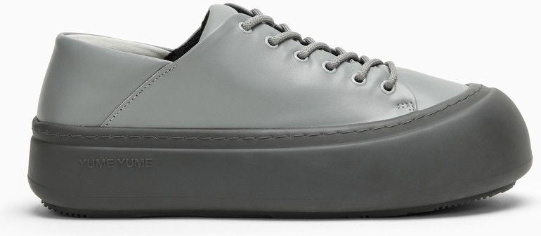 Goofy Grey Leather Low Trainer