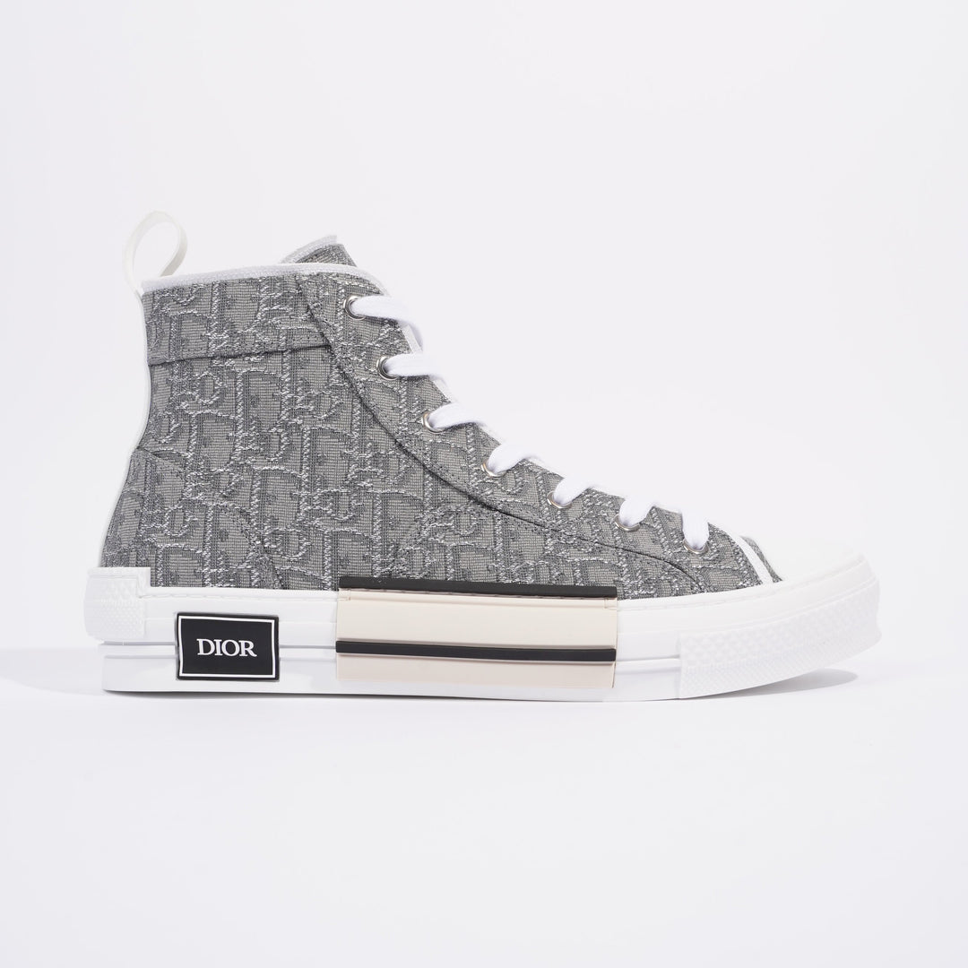 Christian Dior B23 Hightops Grey Oblique / White Canvas EU 43 UK 9