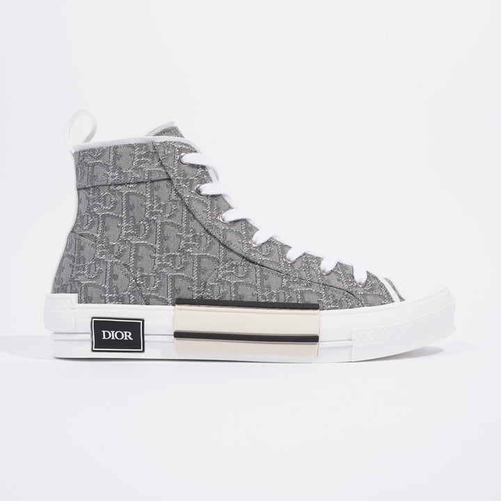 Christian Dior B23 Hightops Grey Oblique / White Canvas EU 43 UK 9