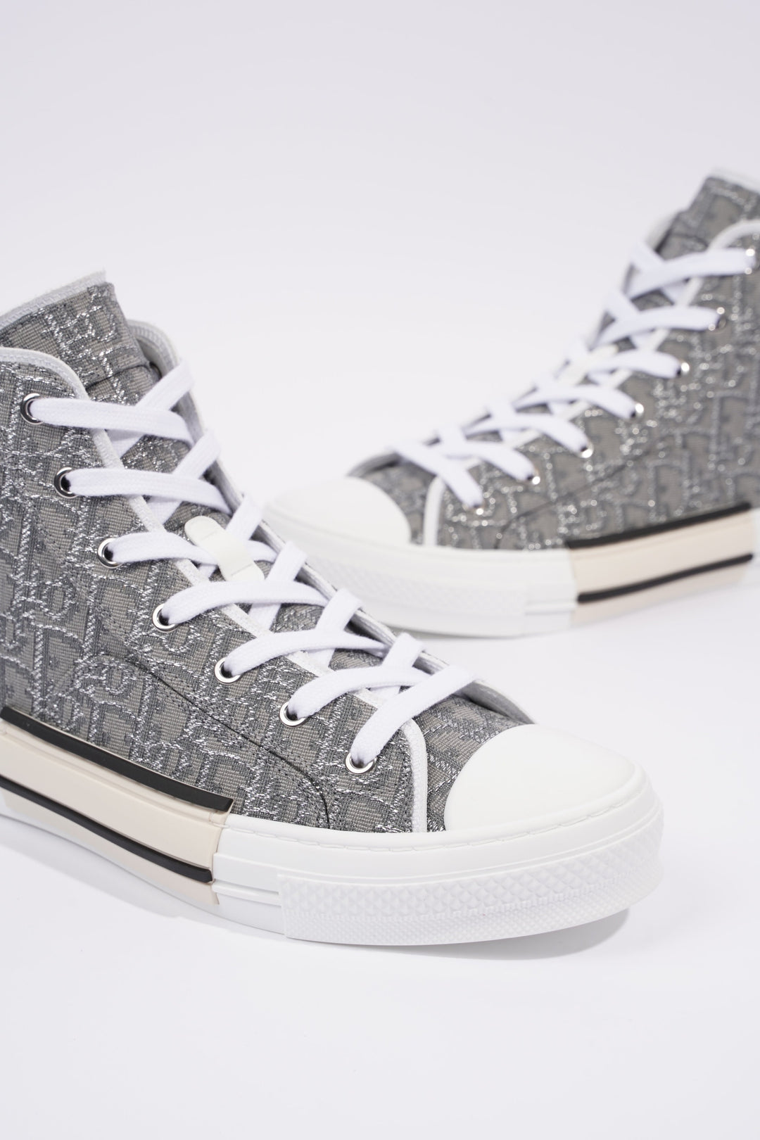 Christian Dior B23 Hightops Grey Oblique / White Canvas EU 43 UK 9