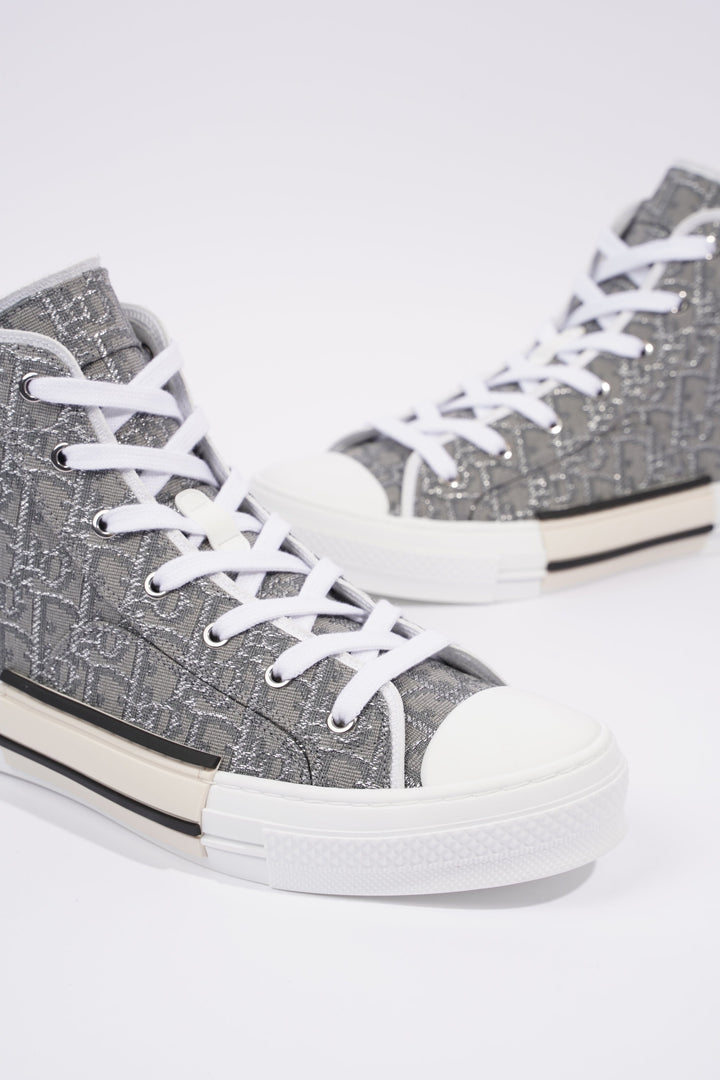 Christian Dior B23 Hightops Grey Oblique / White Canvas EU 43 UK 9