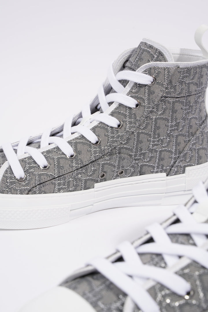 Christian Dior B23 Hightops Grey Oblique / White Canvas EU 43 UK 9