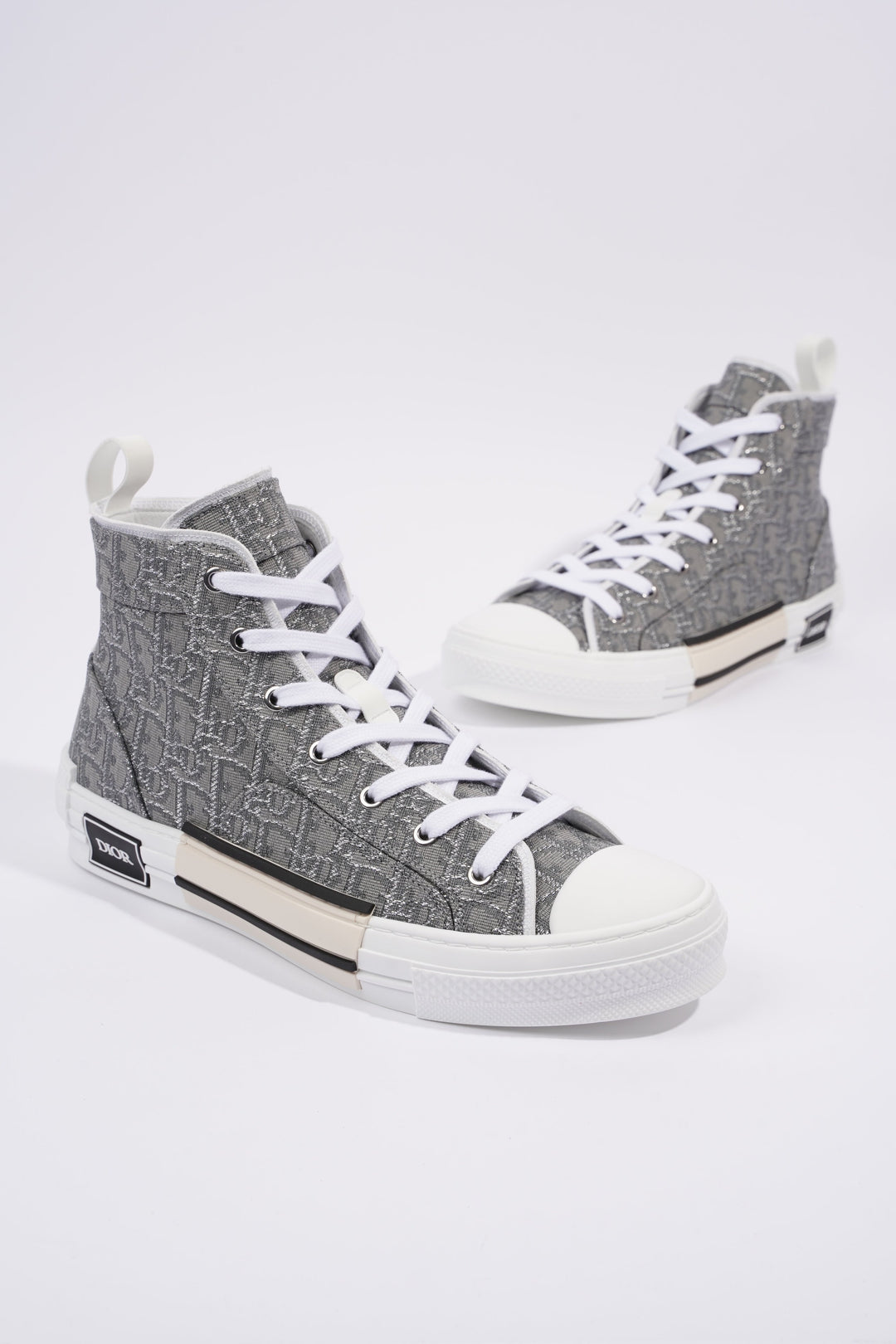 Christian Dior B23 Hightops Grey Oblique / White Canvas EU 43 UK 9
