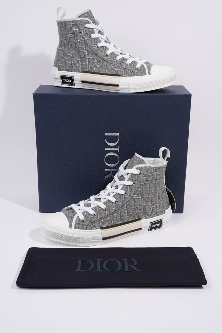 Christian Dior B23 Hightops Grey Oblique / White Canvas EU 43 UK 9