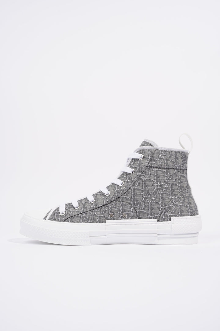 Christian Dior B23 Hightops Grey Oblique / White Canvas EU 43 UK 9