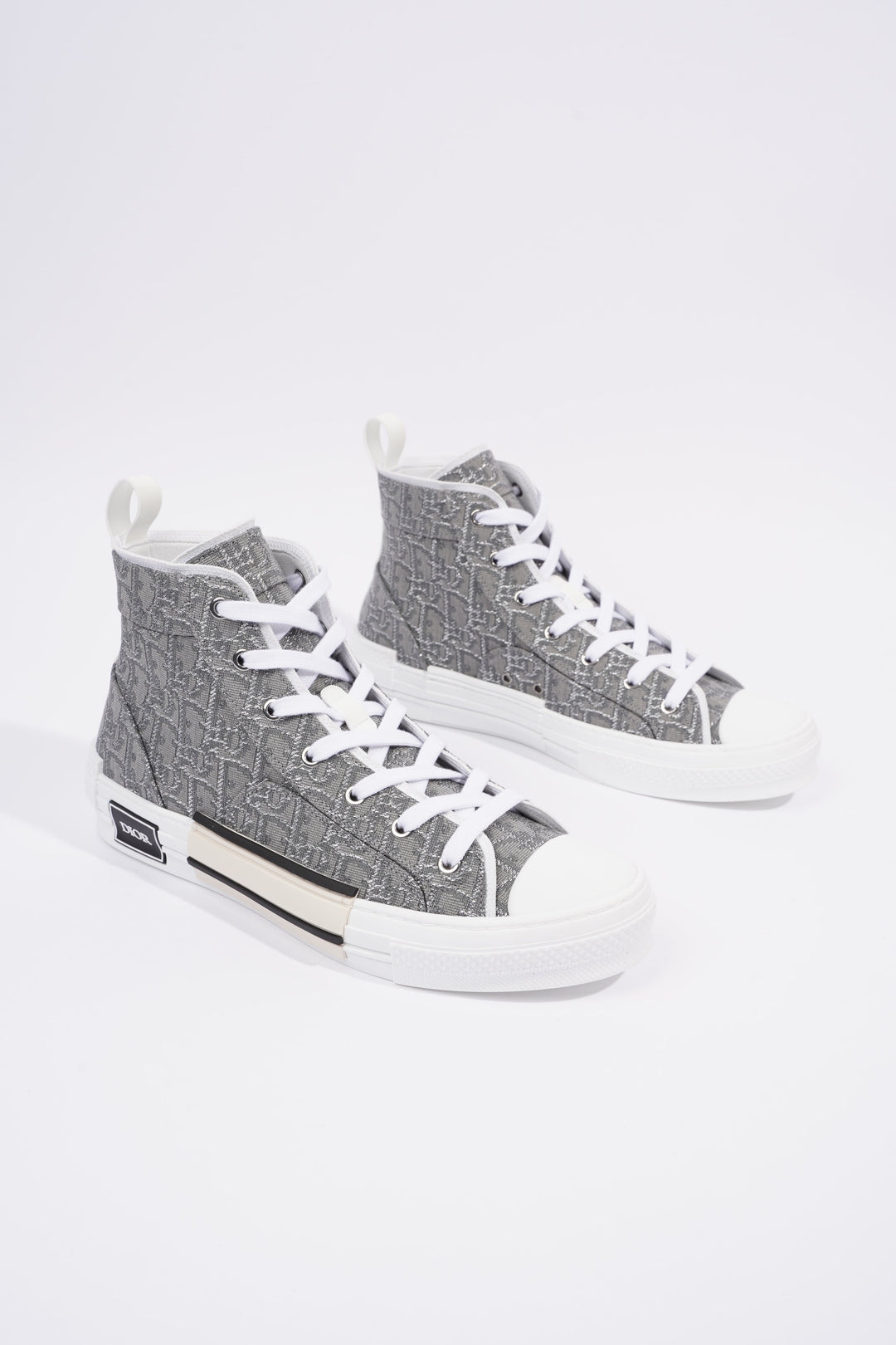 Christian Dior B23 Hightops Grey Oblique / White Canvas EU 43 UK 9