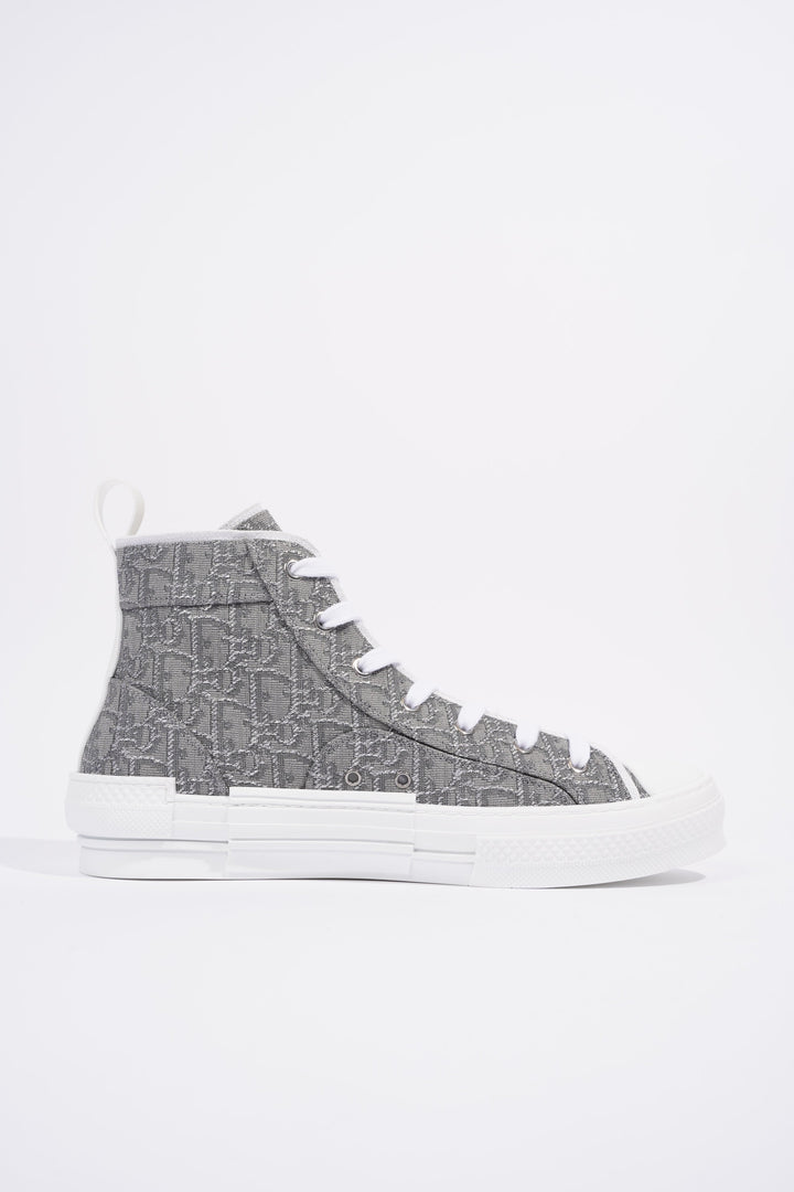 Christian Dior B23 Hightops Grey Oblique / White Canvas EU 43 UK 9
