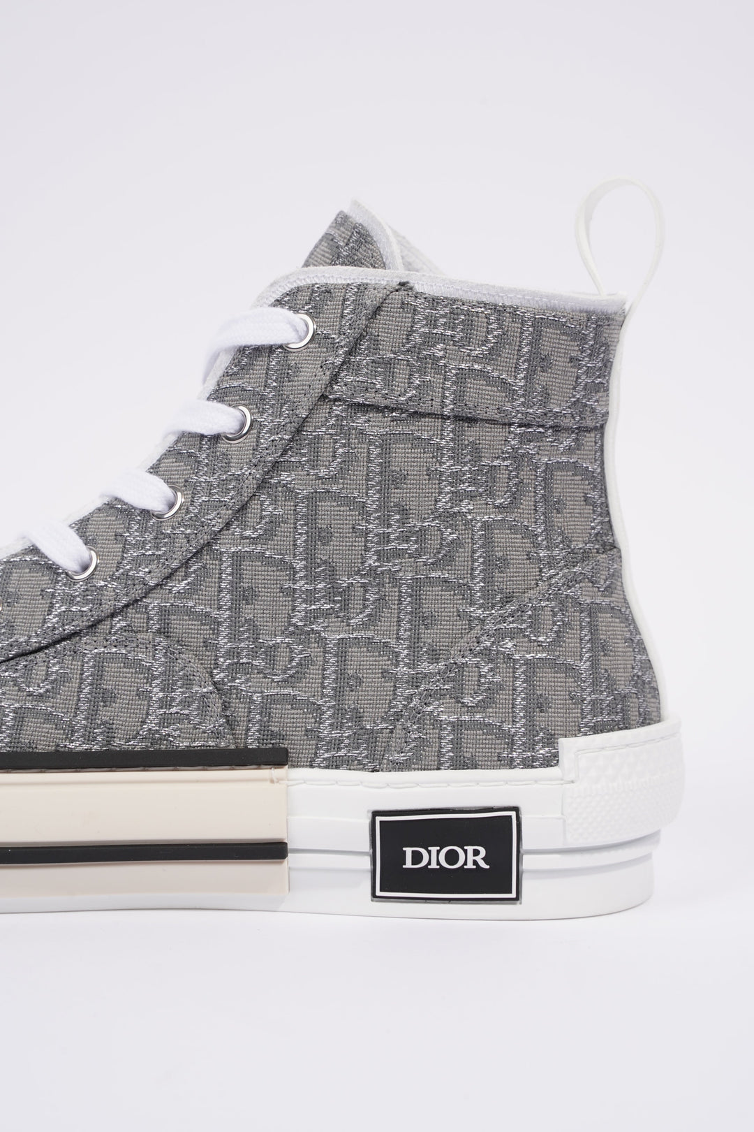 Christian Dior B23 Hightops Grey Oblique / White Canvas EU 43 UK 9