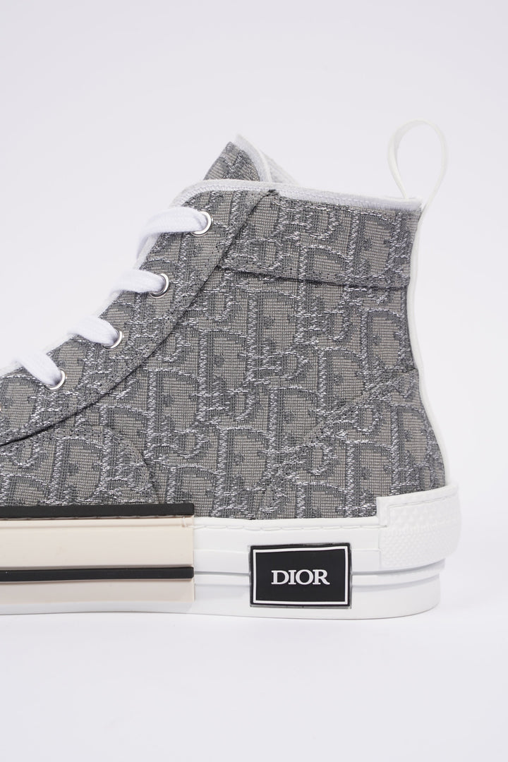 Christian Dior B23 Hightops Grey Oblique / White Canvas EU 43 UK 9