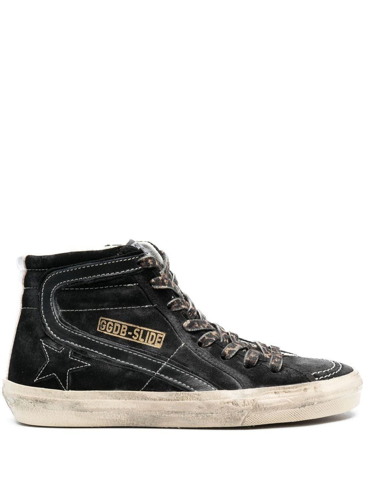 SLIDE SUEDE UPPER SHINY LEATHER WAV