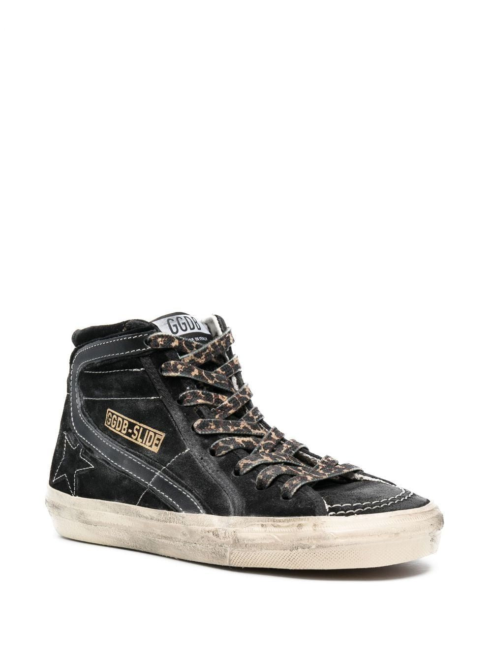 SLIDE SUEDE UPPER SHINY LEATHER WAV