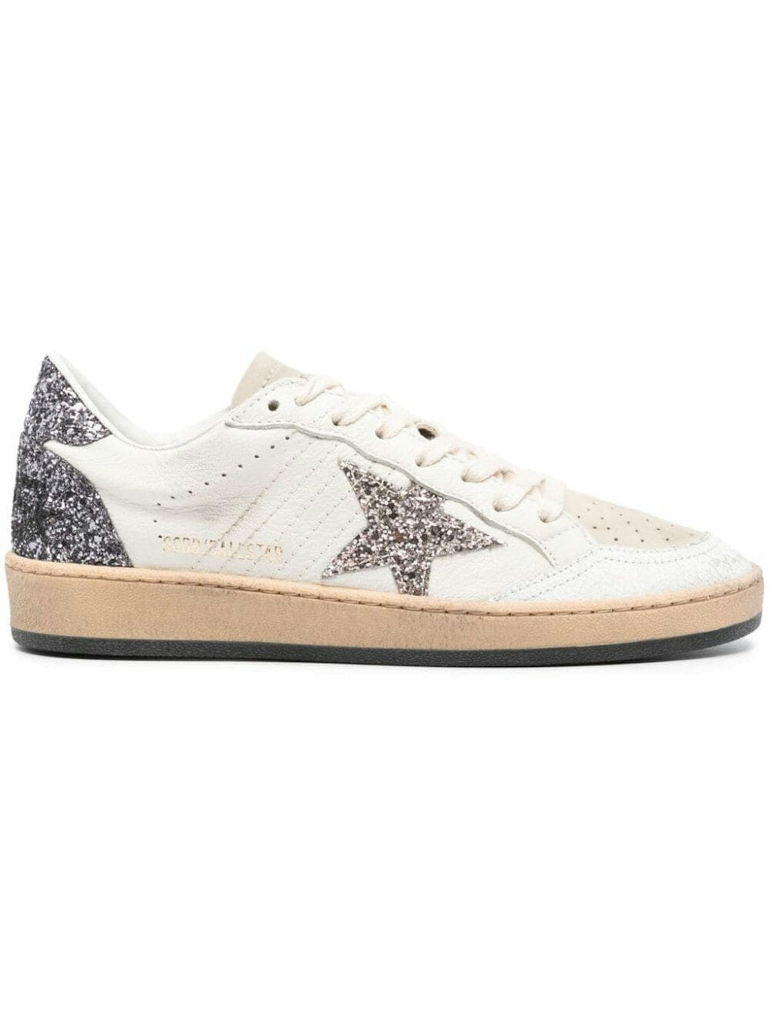 BALL STAR GLITTERED LEATHER SNEAKERS