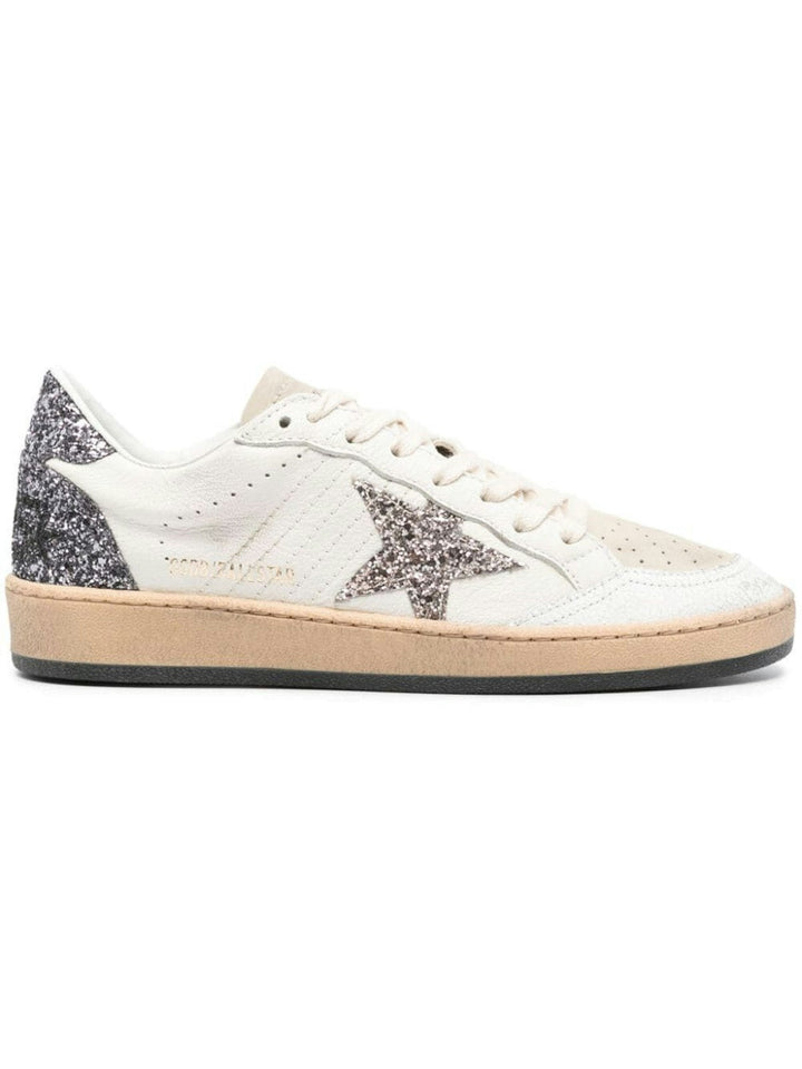 BALL STAR GLITTERED LEATHER SNEAKERS