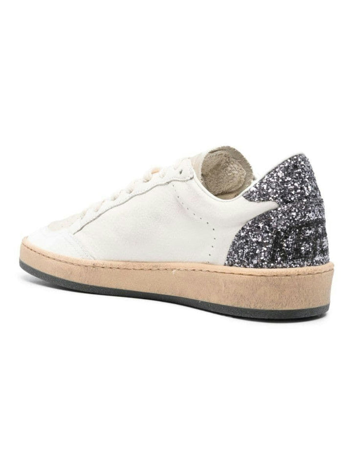 BALL STAR GLITTERED LEATHER SNEAKERS
