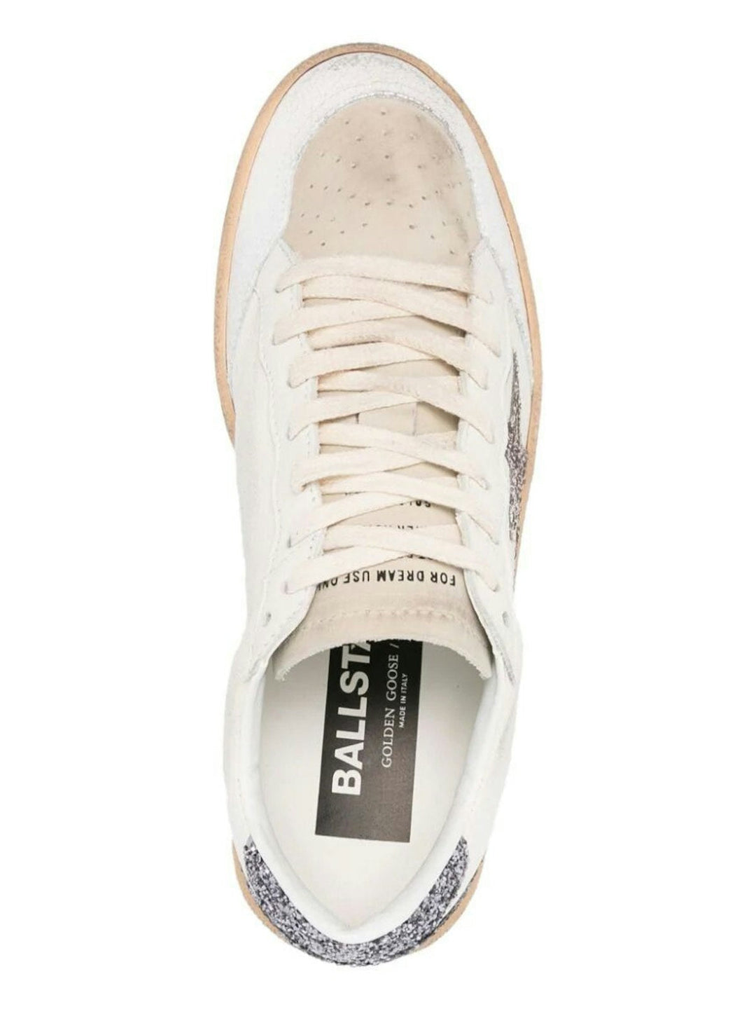 BALL STAR GLITTERED LEATHER SNEAKERS
