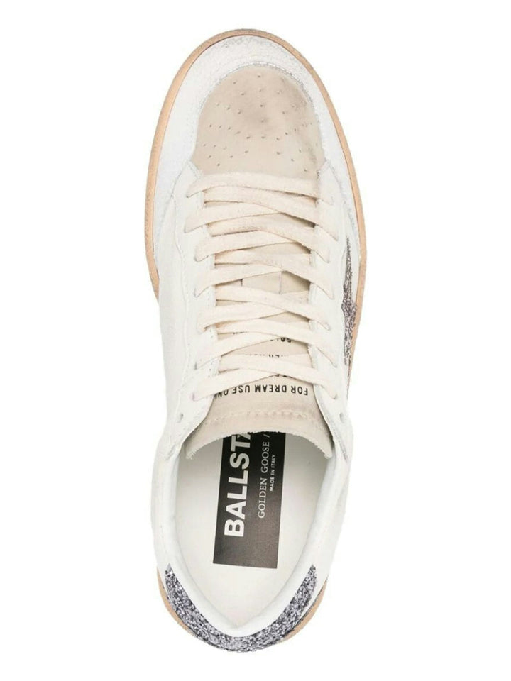 BALL STAR GLITTERED LEATHER SNEAKERS