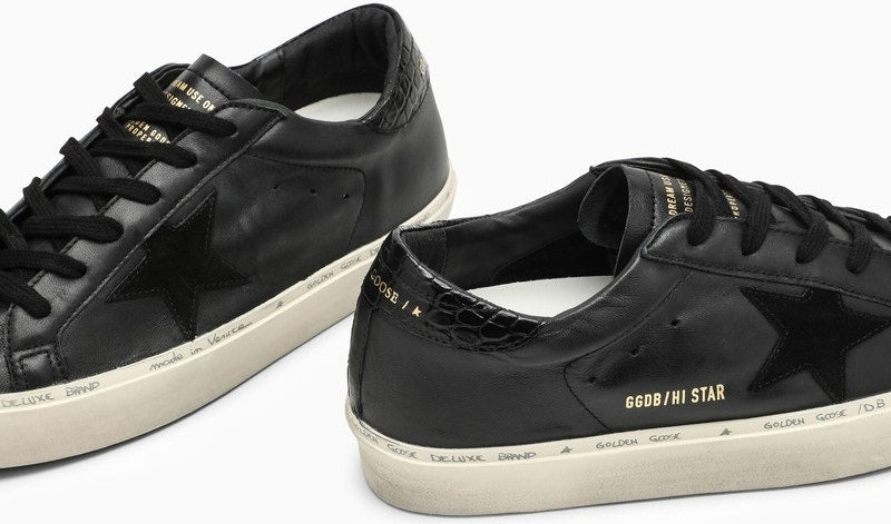 LOW HI STAR BLACK TRAINER WITH PLATFORM